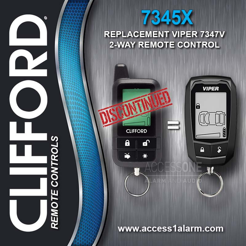 Clifford 7345X 2-Way 1/4-Mile Range LCD Remote Control
